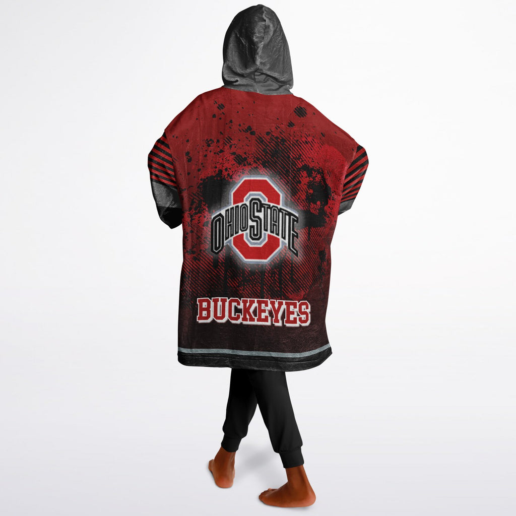 Youth Ohio St. Scarlett Oversize Game Day Lounge Hoodie Great Gift for Young Fans & Future Buckeyes