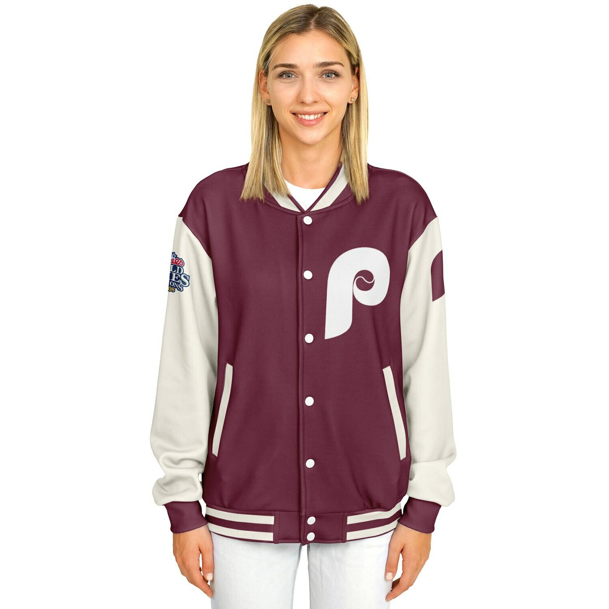 Philadelphia Phillies Maroon Baseball Jacket