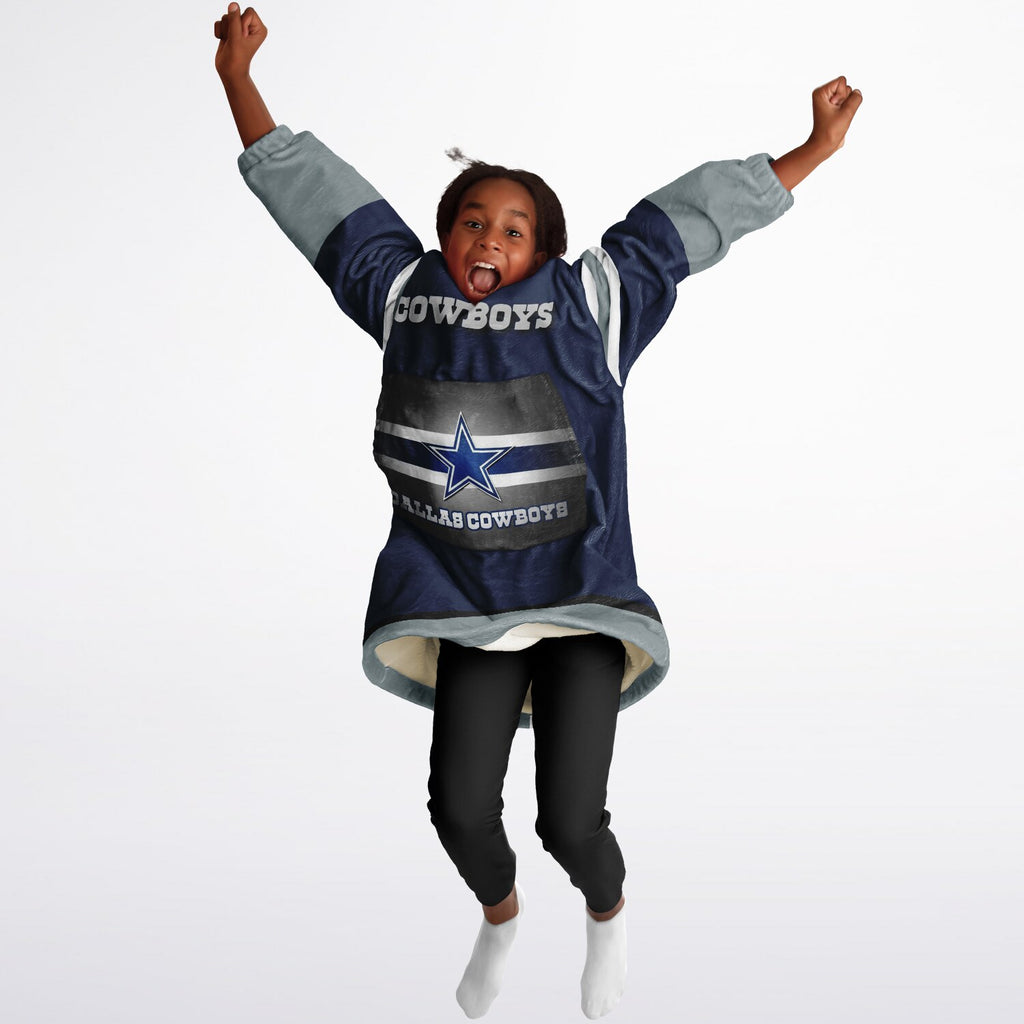 Youth Dallas Cowboys Blue Star Oversize Game Day Lounge Hoodie