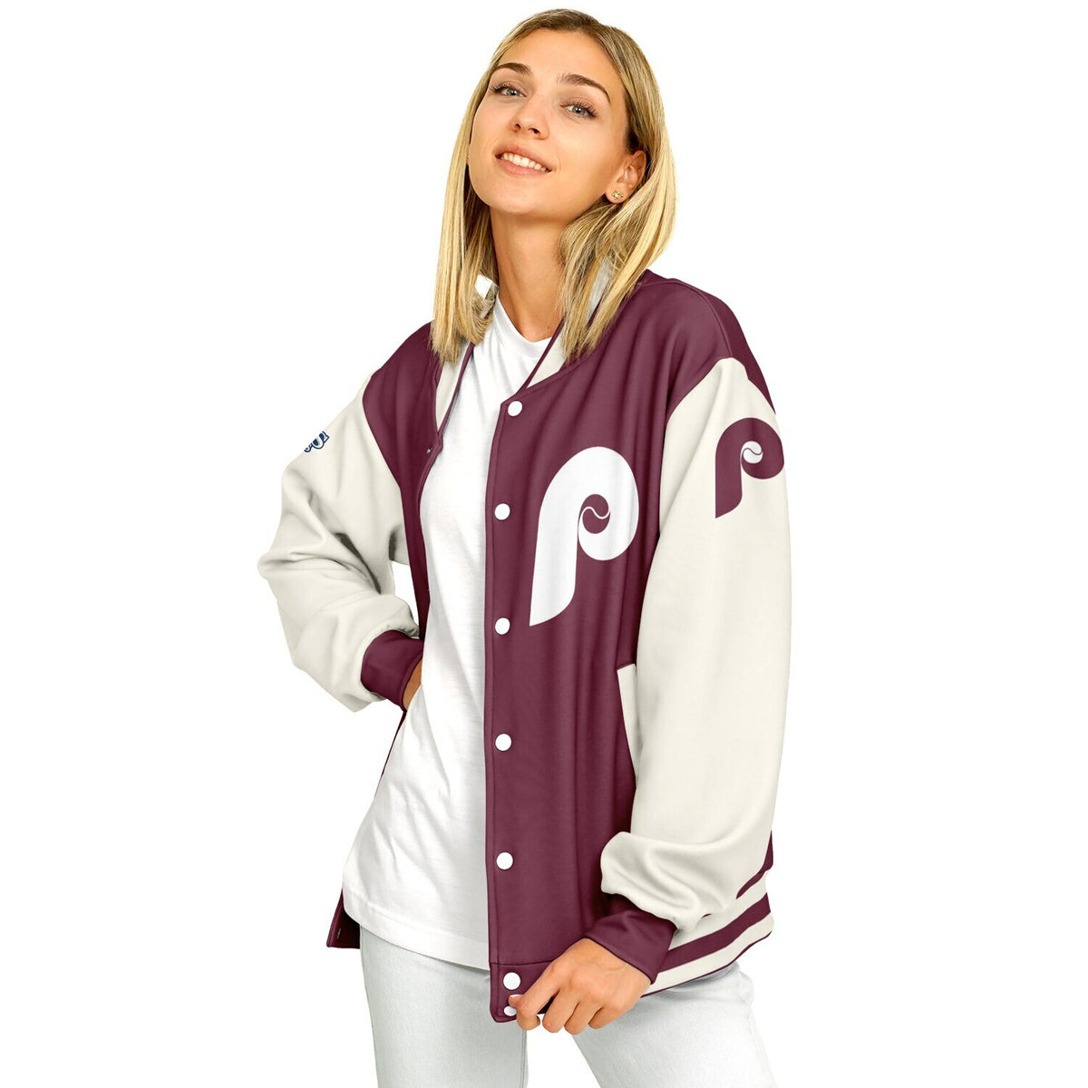 Philadelphia Phillies Maroon Baseball Jacket