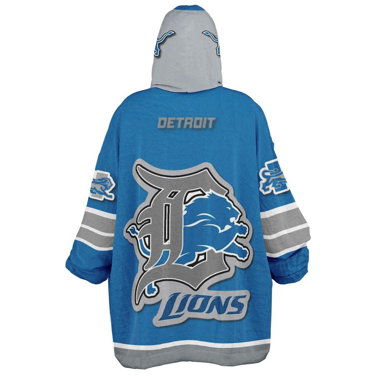 Detroit Lions Blue Adult Game Day Lounge Hoodie