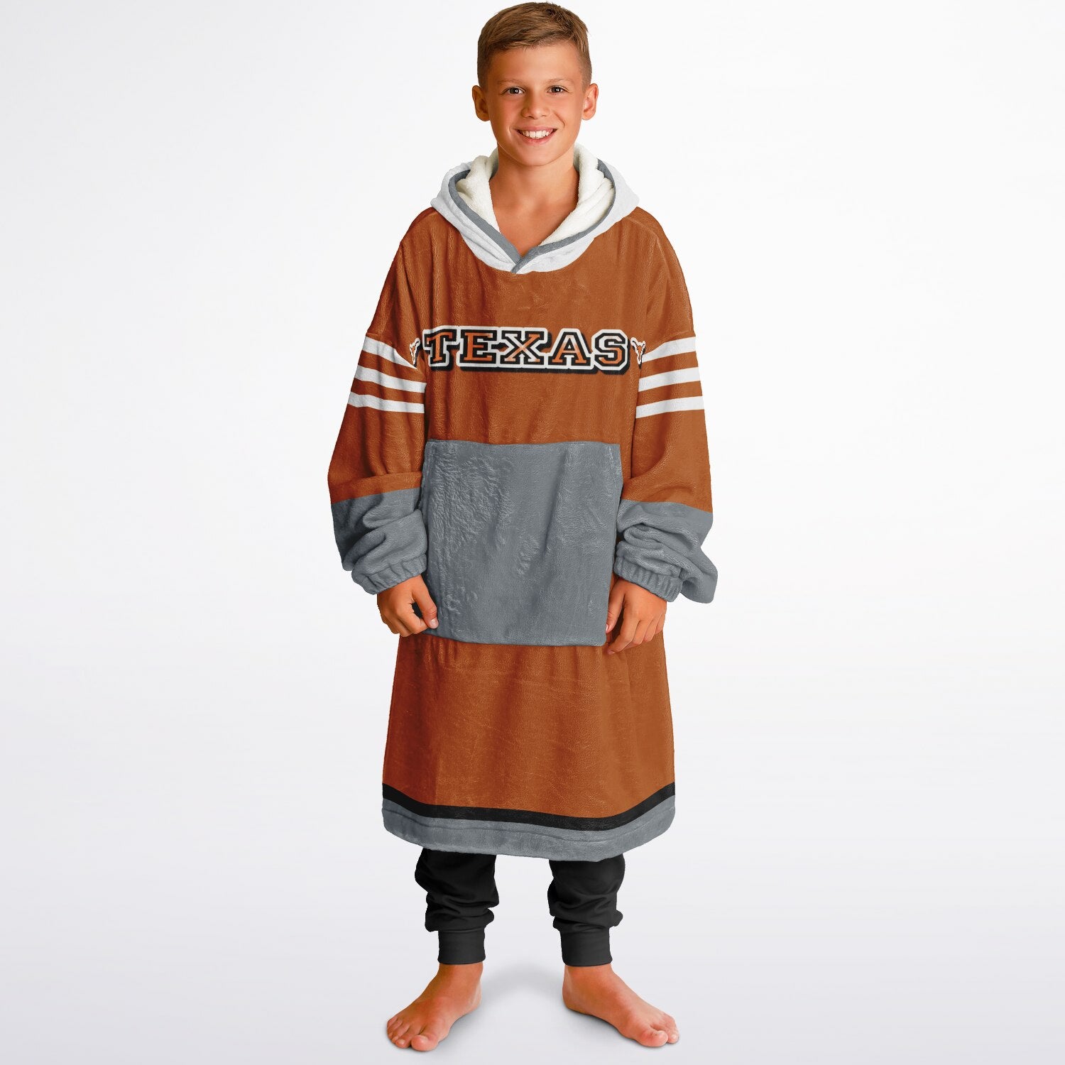 Youth Texas Longhorns Burnt Orange Oversize Game Day Lounge Hoodie