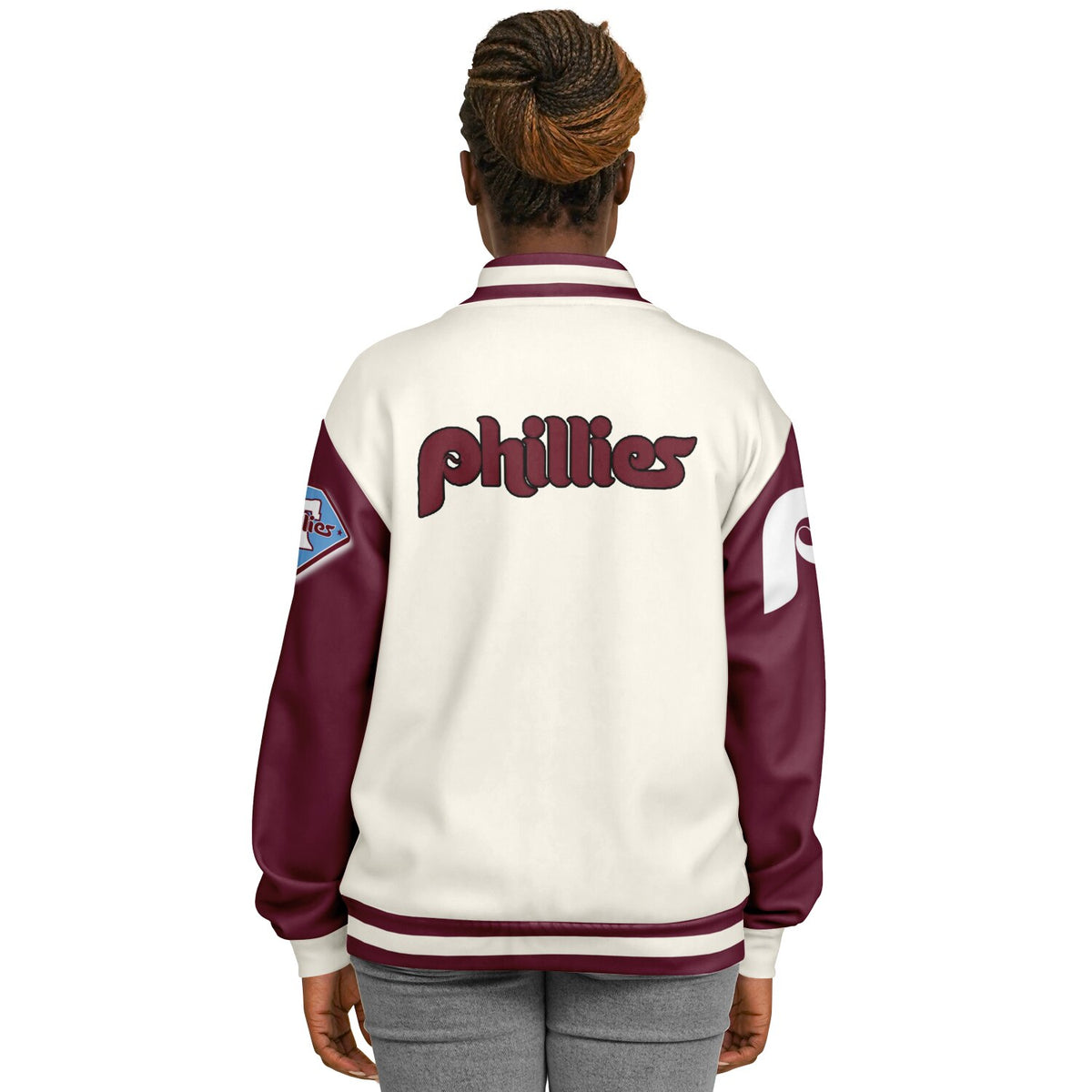 Phillies Cream Baseball Jacket