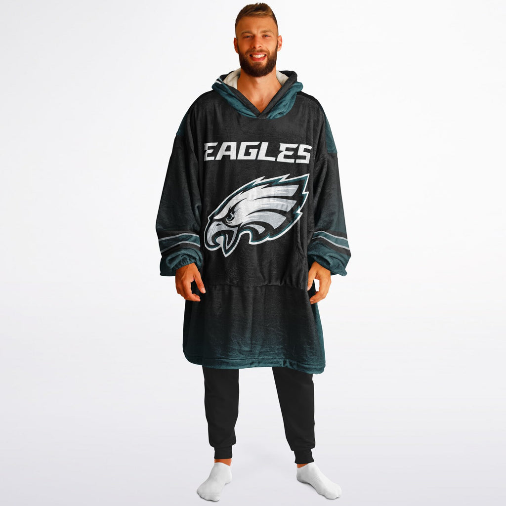 Eagles Black Adult Game Day Lounge Hoodie American Flag
