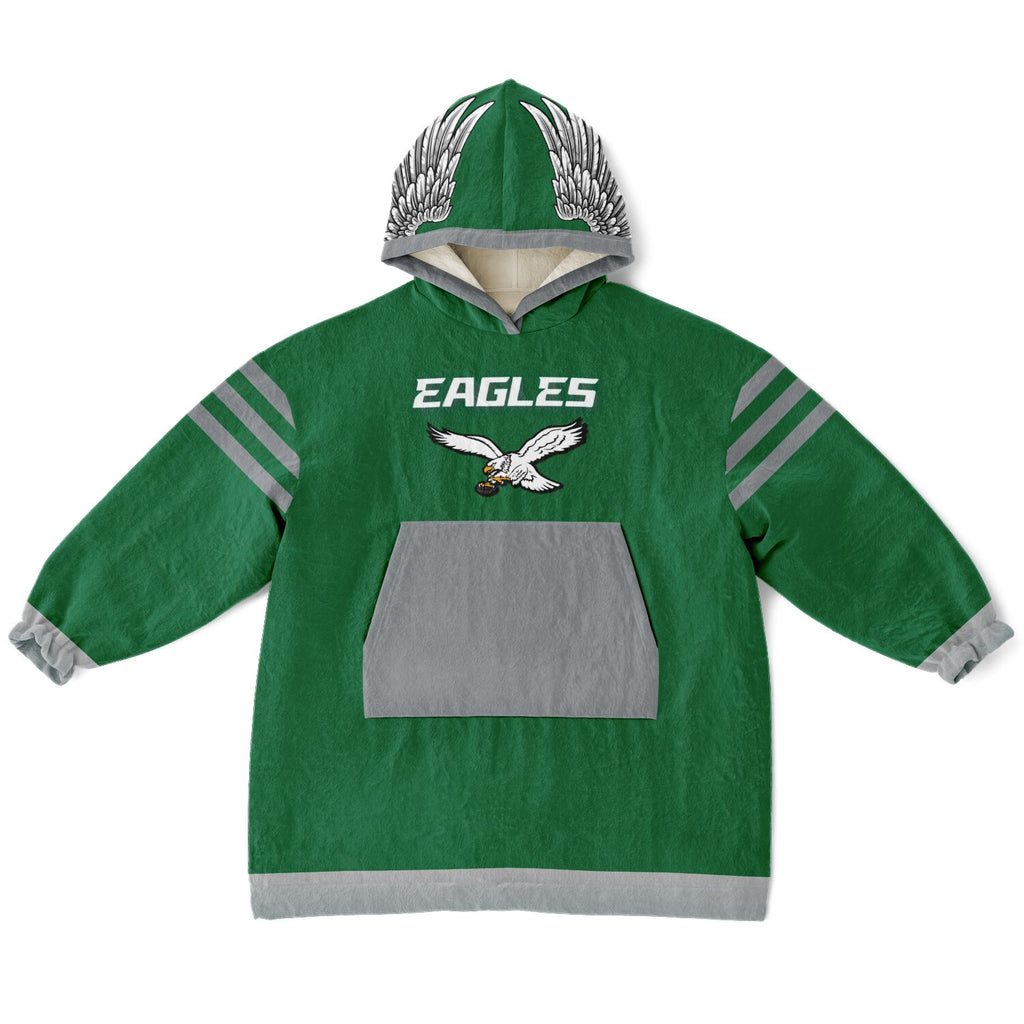 Youth Eagles Retro Kelly Green Game Day Lounge Hoodie