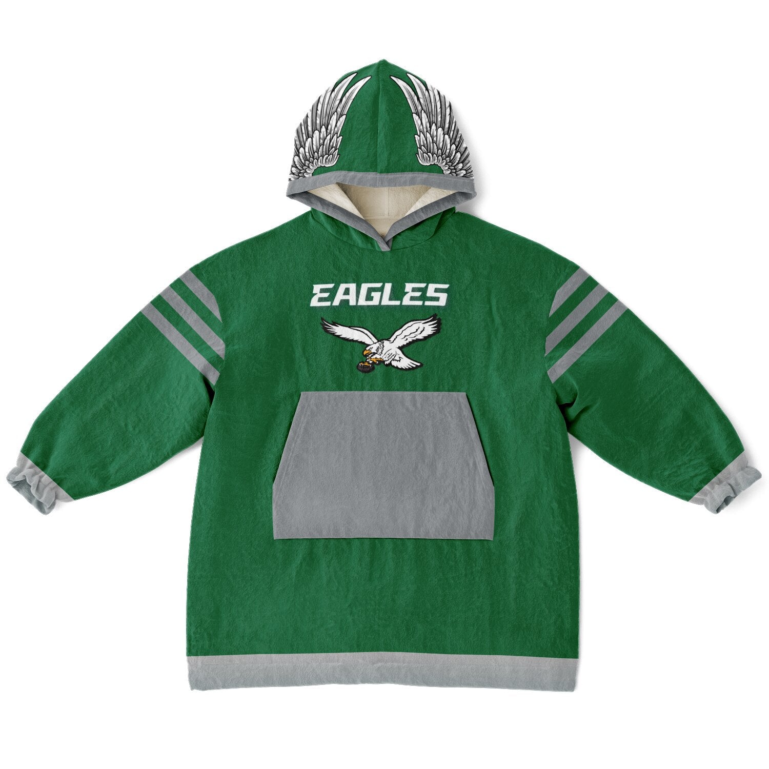 Youth Eagles Retro Kelly Green Game Day Lounge Hoodie