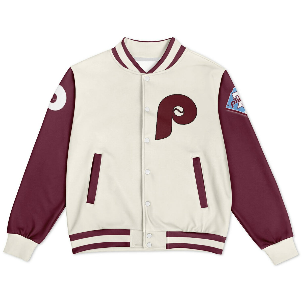 Phillies Cream Baseball Jacket