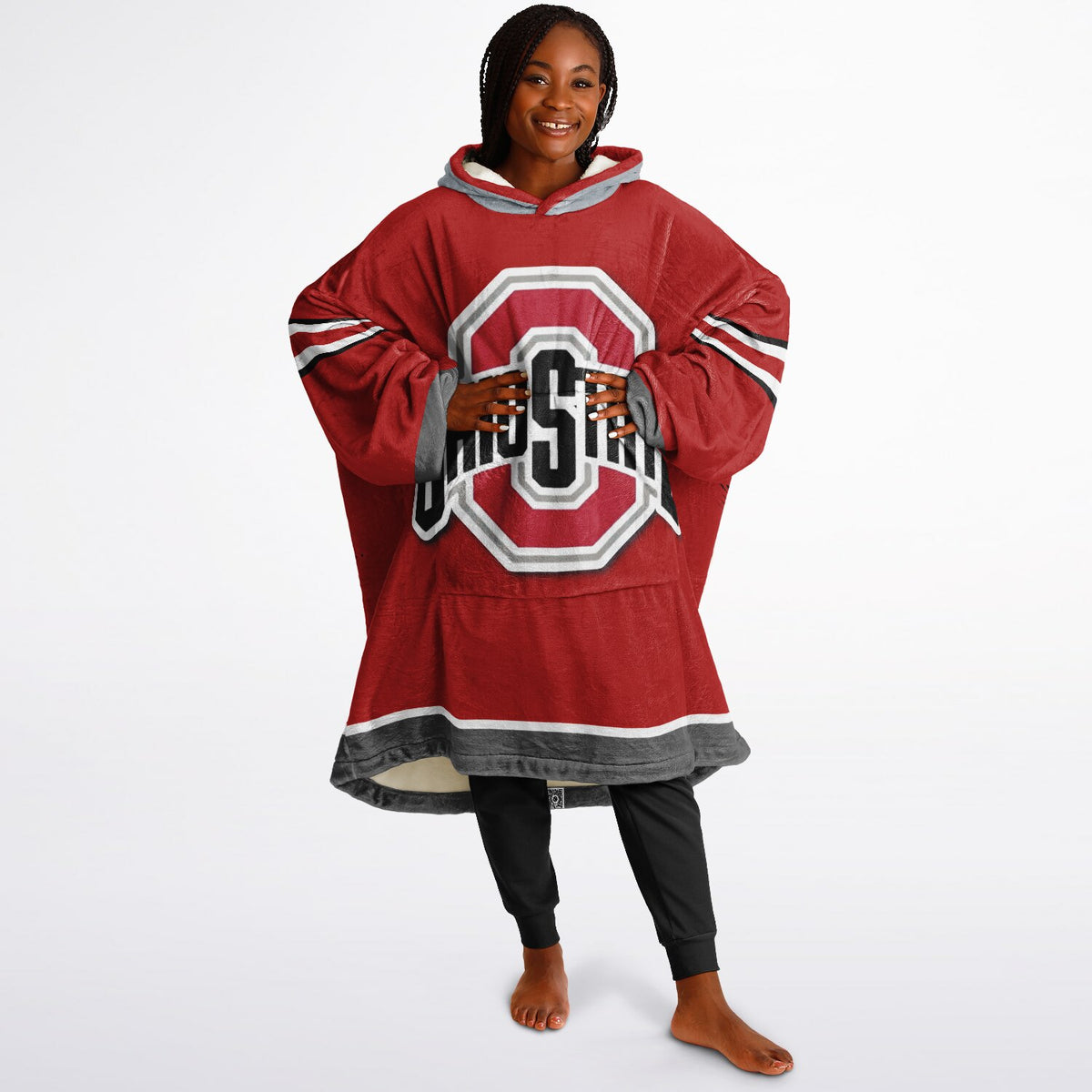 Ohio State Buckeyes Scarlet & Grey Adult Game Day Lounge Hoodie