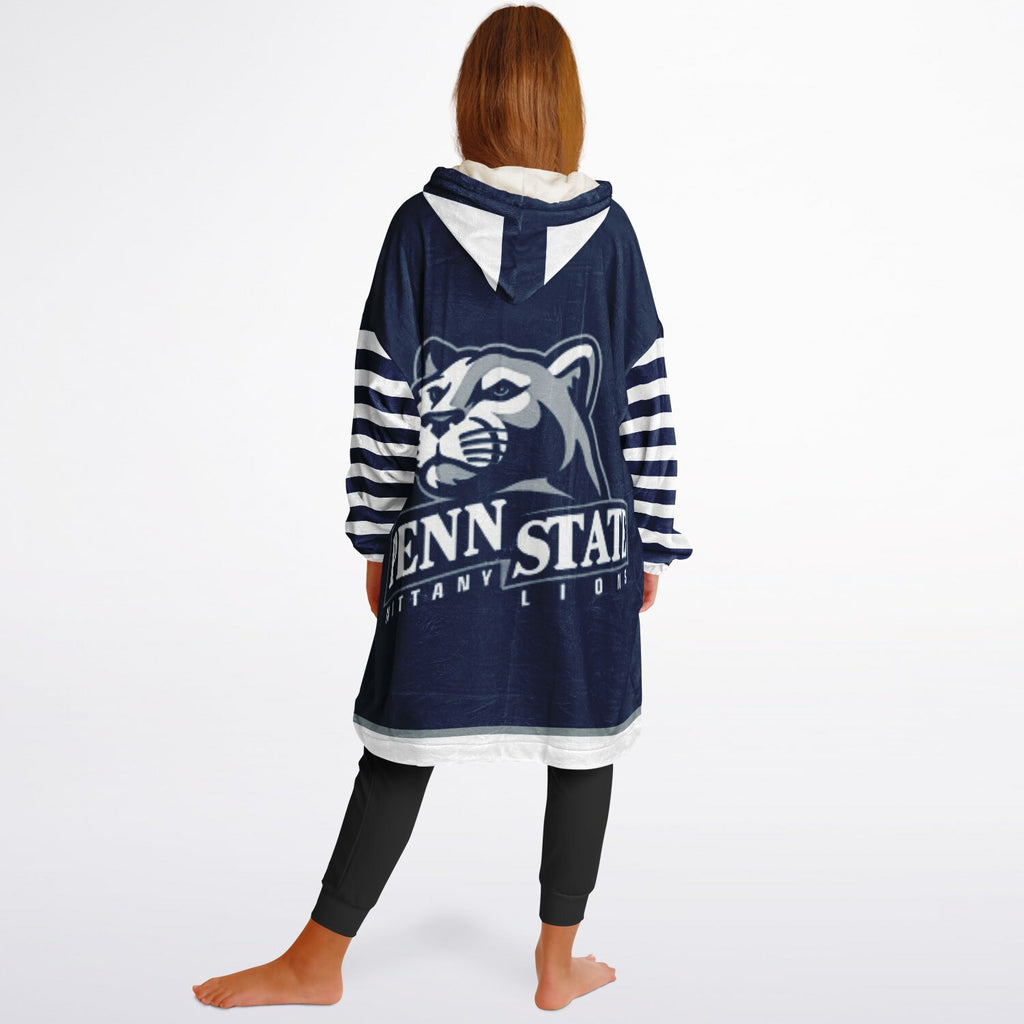 Youth Penn St. Blue & White Oversize Game Day Lounge Hoodie