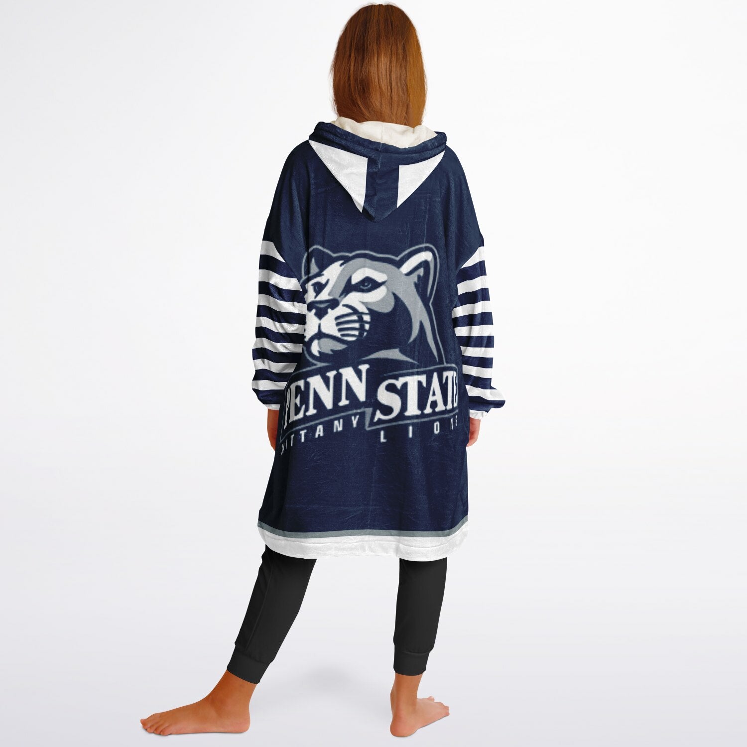 Youth Penn St. Blue & White Oversize Game Day Lounge Hoodie