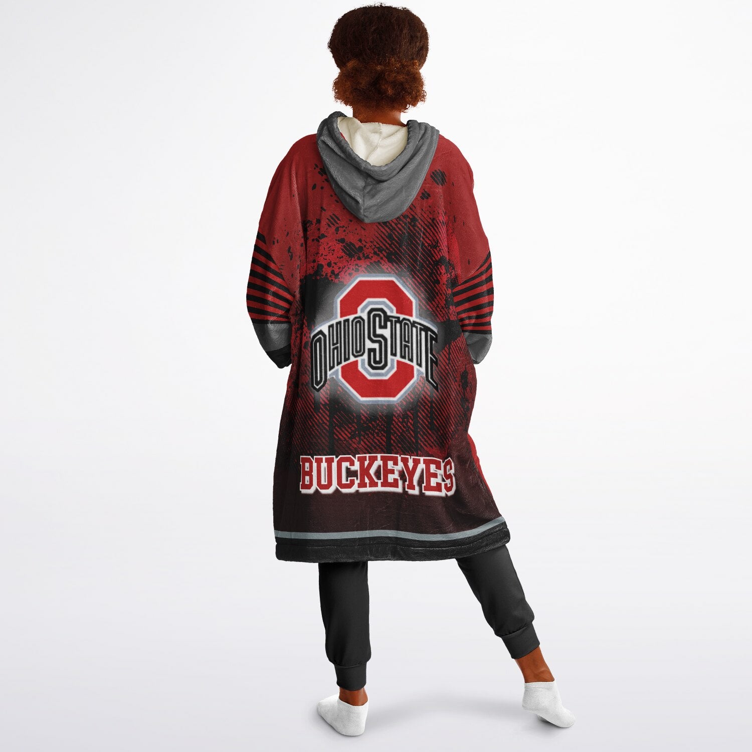 Youth Ohio St. Scarlett Oversize Game Day Lounge Hoodie Great Gift for Young Fans & Future Buckeyes