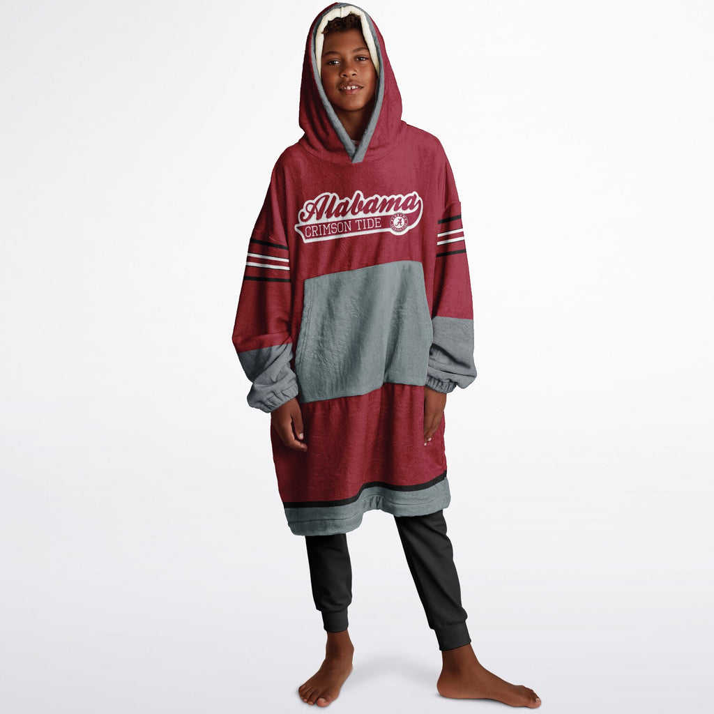 Youth Alabama Crimson Tide Red Oversize Game Day Lounge Hoodie