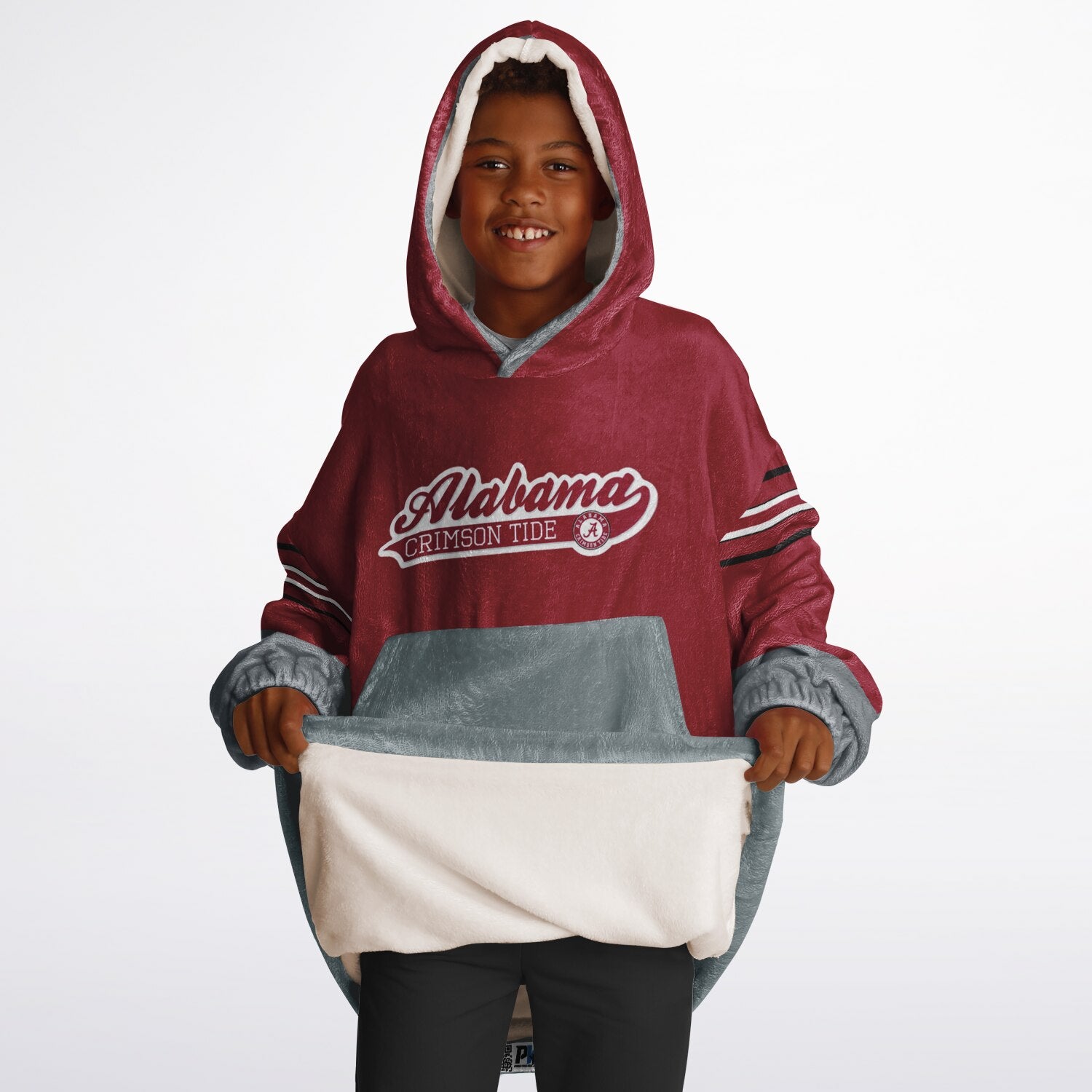 Youth Alabama Crimson Tide Red Oversize Game Day Lounge Hoodie