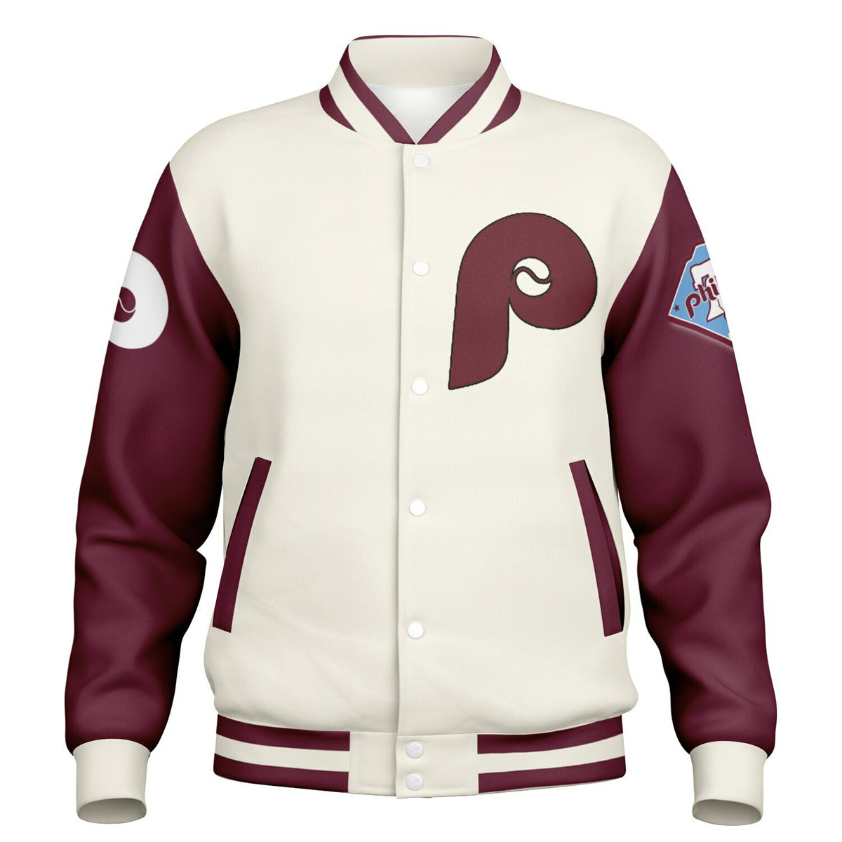 Phillies Cream Baseball Jacket