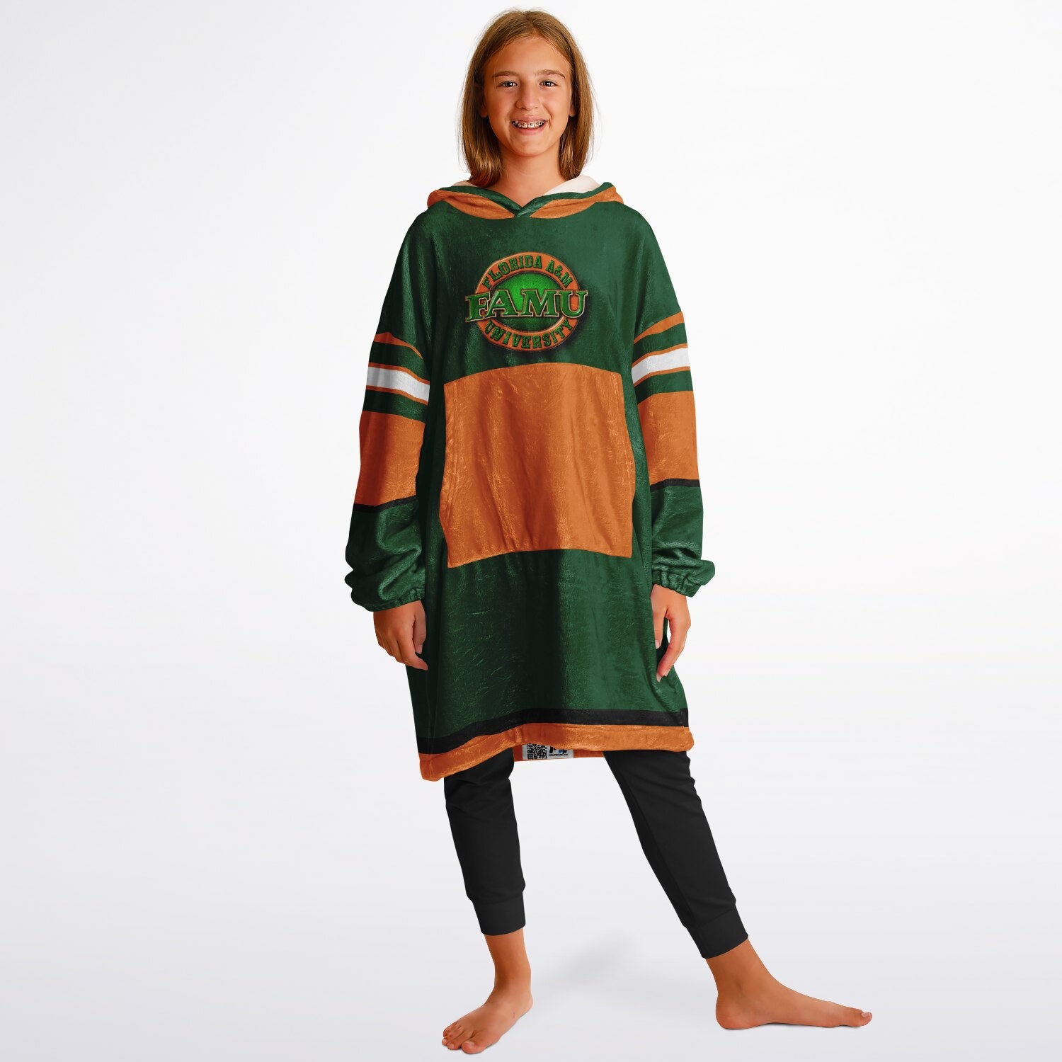 Youth FAMU Rattlers Green Oversize Game Day Lounge Hoodie
