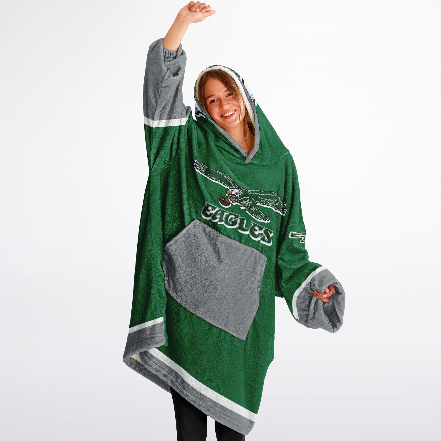 Eagles Retro Green Adult Game Day Lounge Hoodie Super Bowl Edition