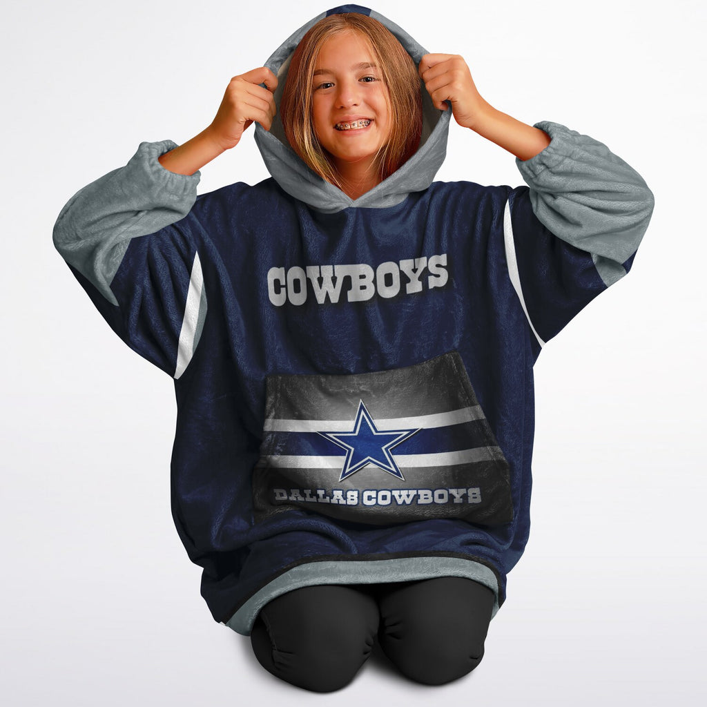 Youth Dallas Cowboys Blue Star Oversize Game Day Lounge Hoodie