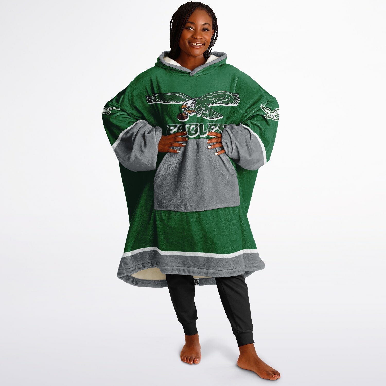 Eagles Retro Green Adult Game Day Lounge Hoodie Super Bowl Edition