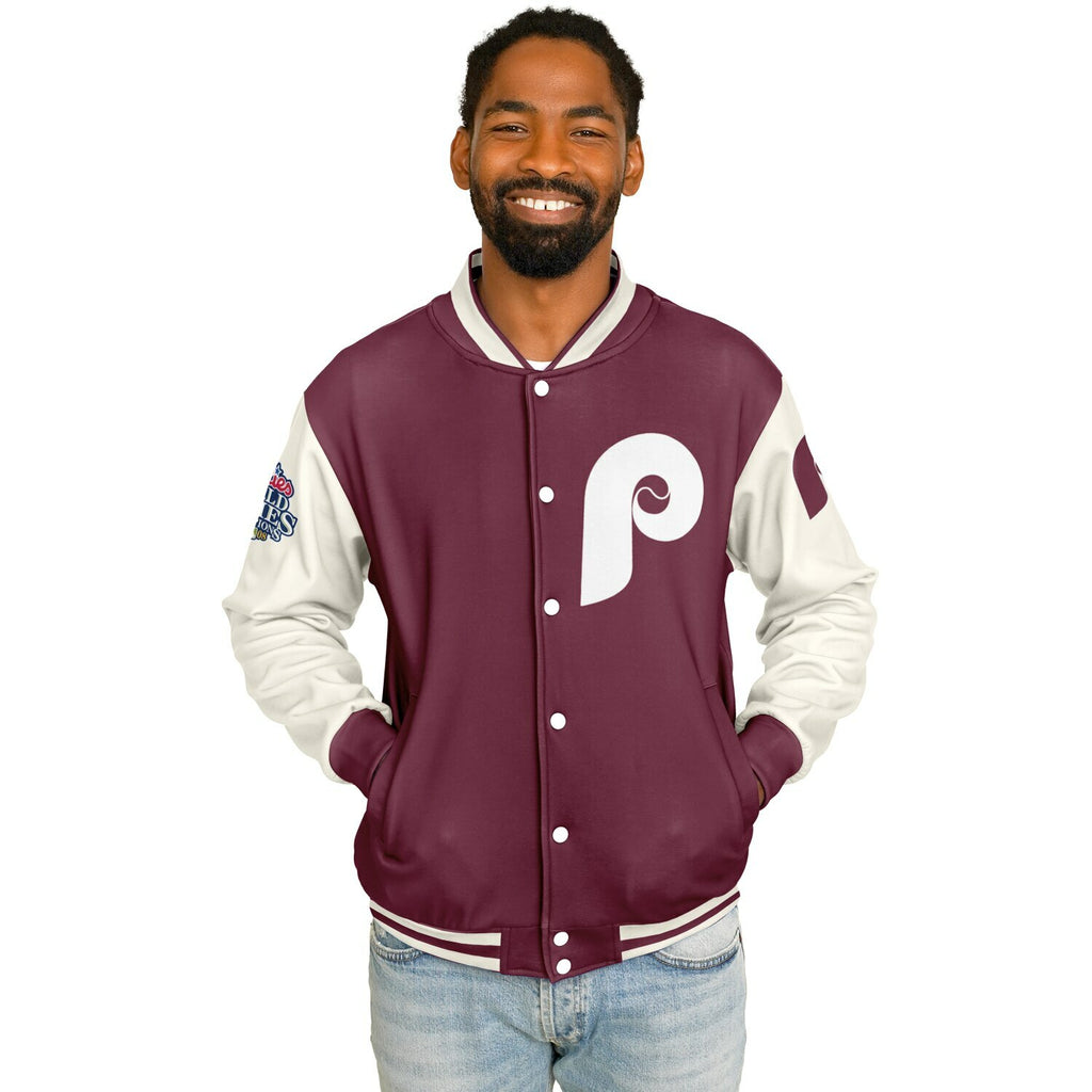 Philadelphia Phillies Maroon Baseball Jacket