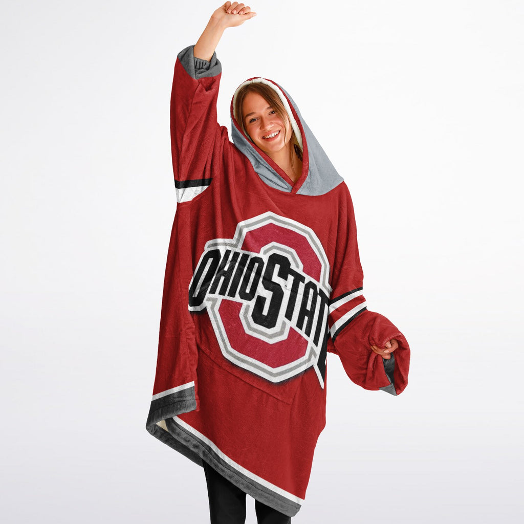 Ohio State Buckeyes Scarlet & Grey Adult Game Day Lounge Hoodie