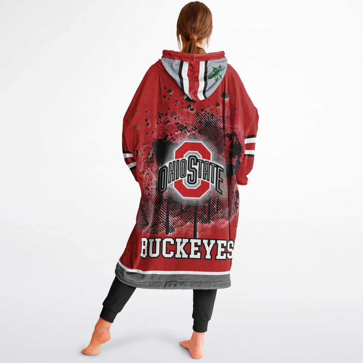 Ohio State Buckeyes Scarlet & Grey Adult Game Day Lounge Hoodie