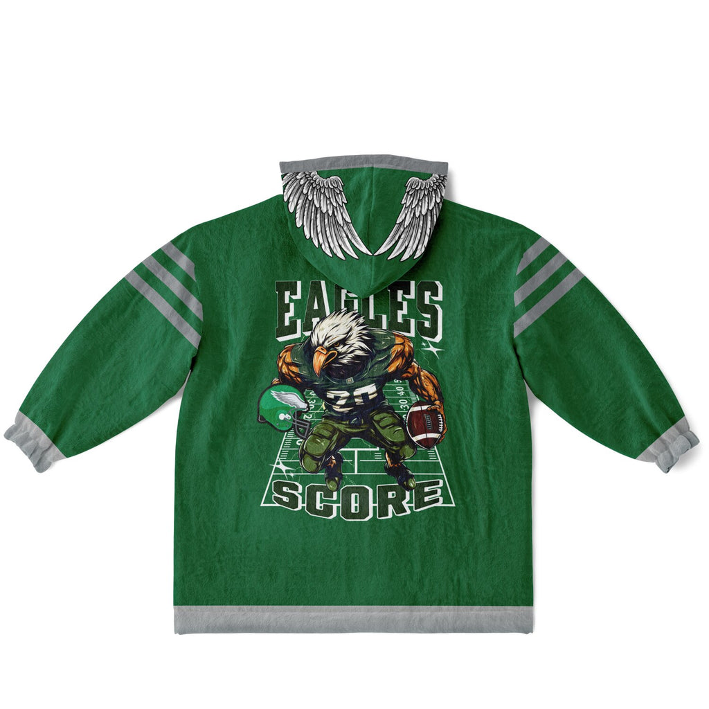 Youth Eagles Retro Kelly Green Game Day Lounge Hoodie