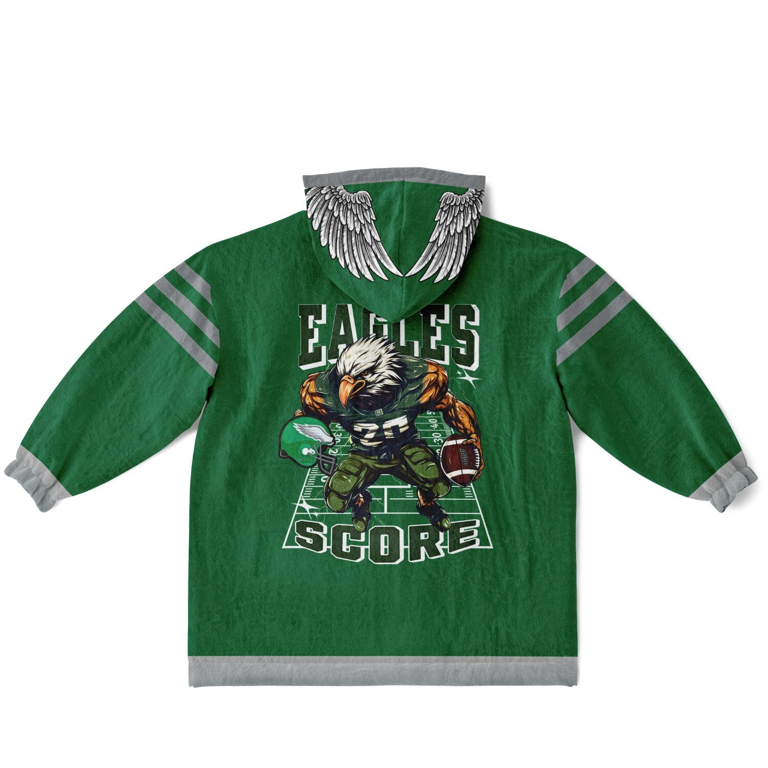 Youth Eagles Retro Kelly Green Game Day Lounge Hoodie