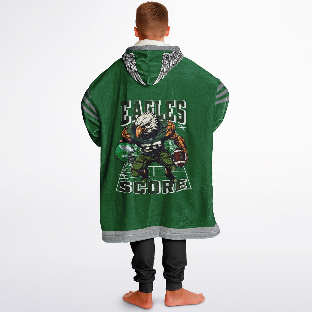 Youth Eagles Retro Kelly Green Game Day Lounge Hoodie