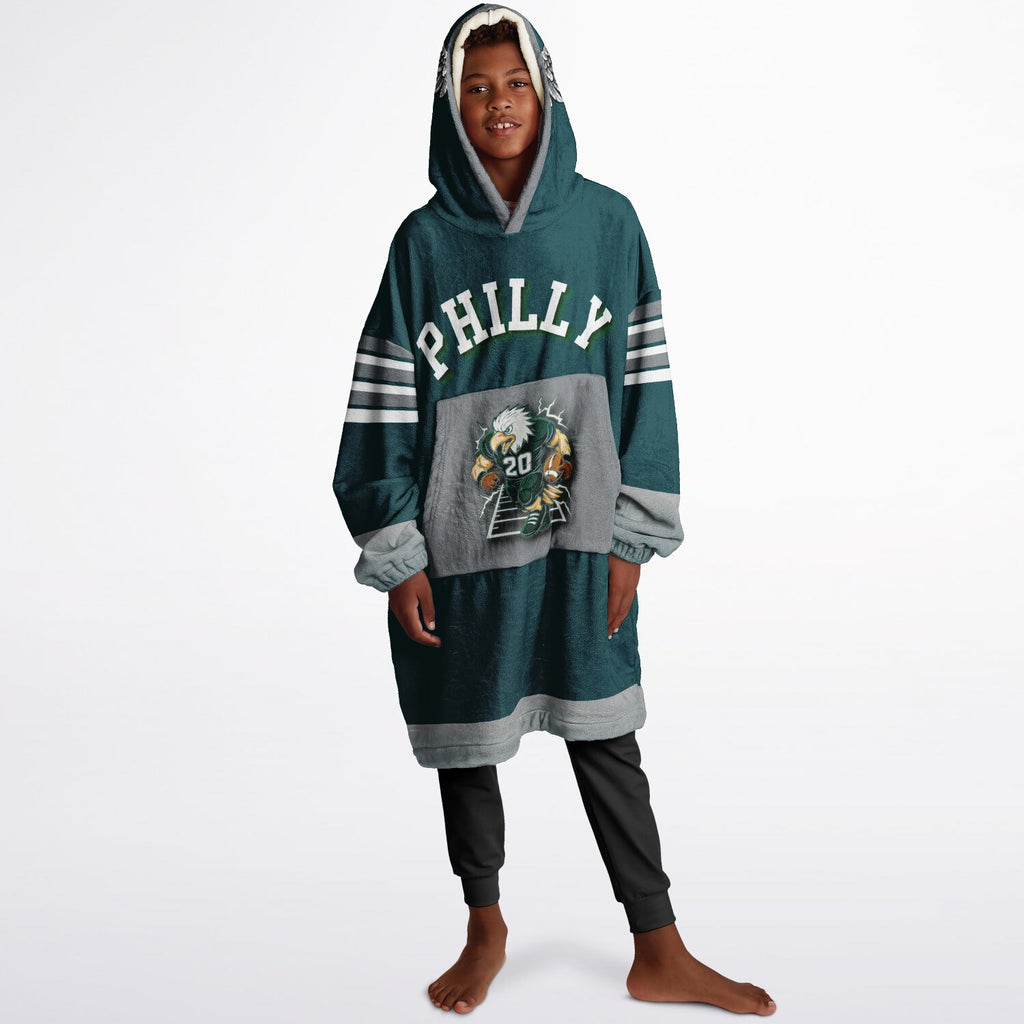 Youth Oversize Hooded Blanket Philly Player Green S.B. Champion 2024