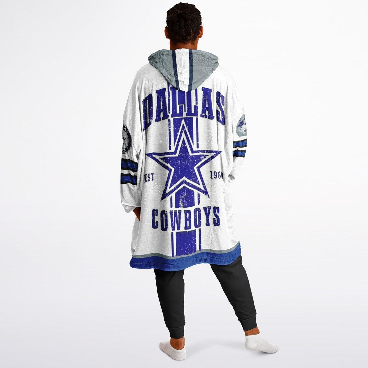Cowboys White Adult Game Day Lounge Hoodie