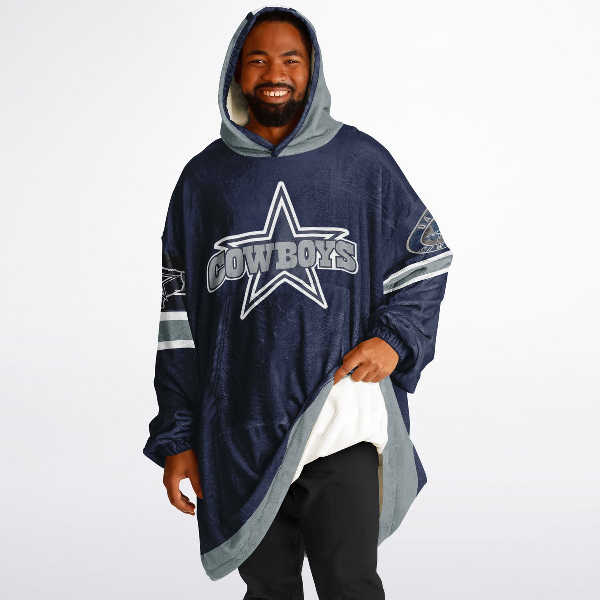 Cowboys Dark Blue Adult Game Day Lounge Hoodie