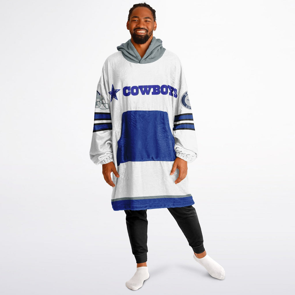 Cowboys White Adult Game Day Lounge Hoodie