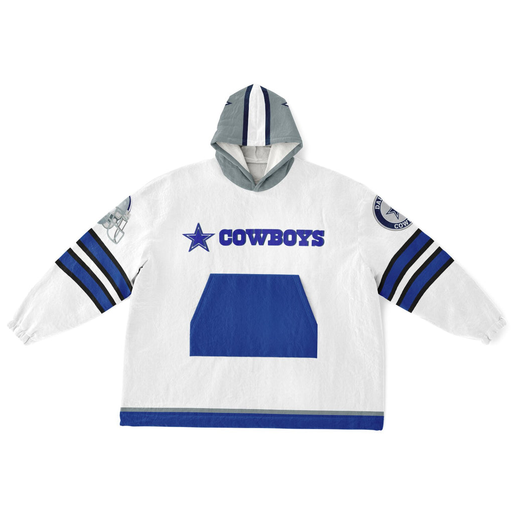 Cowboys White Adult Game Day Lounge Hoodie