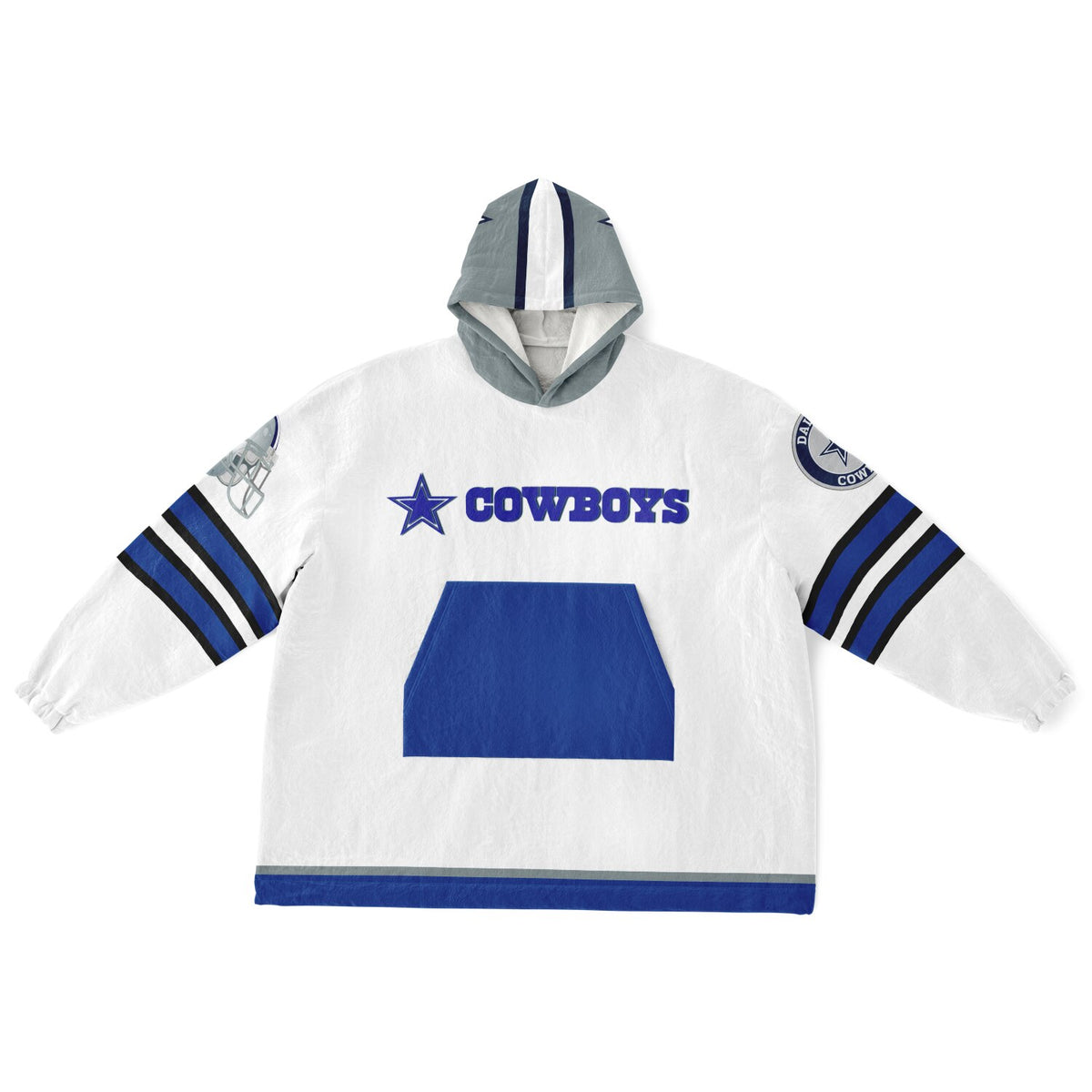 Cowboys White Adult Game Day Lounge Hoodie