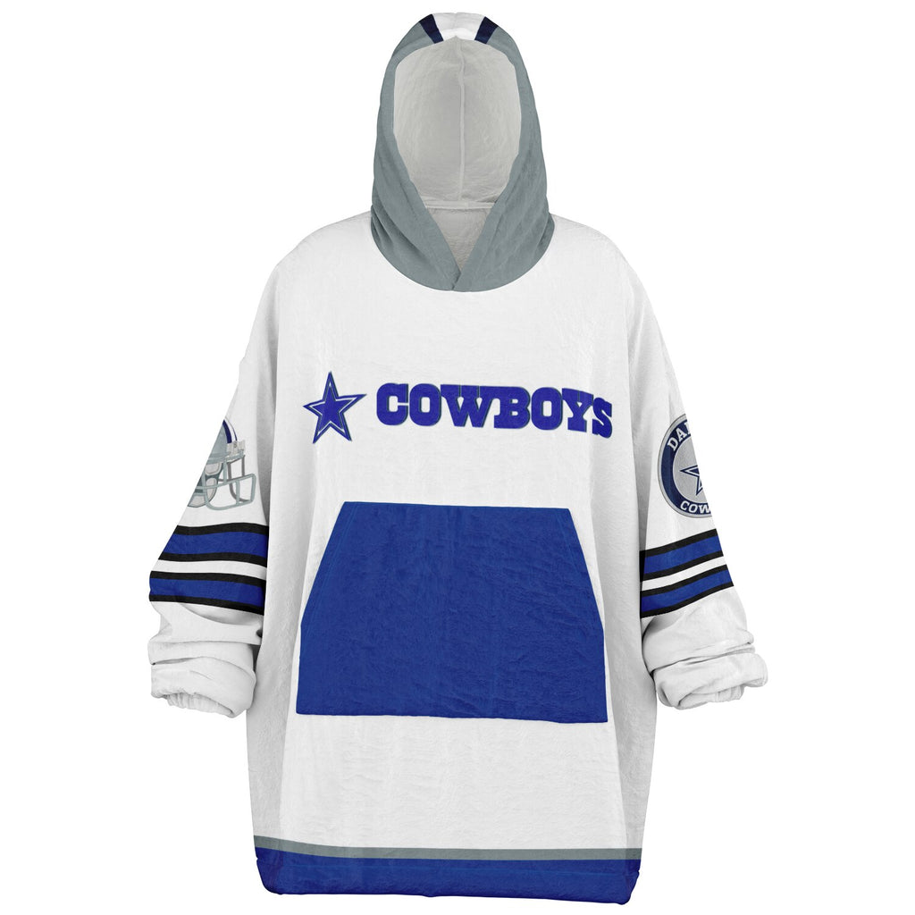 Cowboys White Adult Game Day Lounge Hoodie