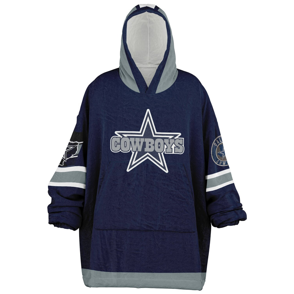 Cowboys Dark Blue Adult Game Day Lounge Hoodie