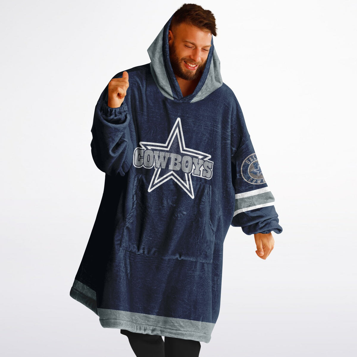 Cowboys Dark Blue Adult Game Day Lounge Hoodie