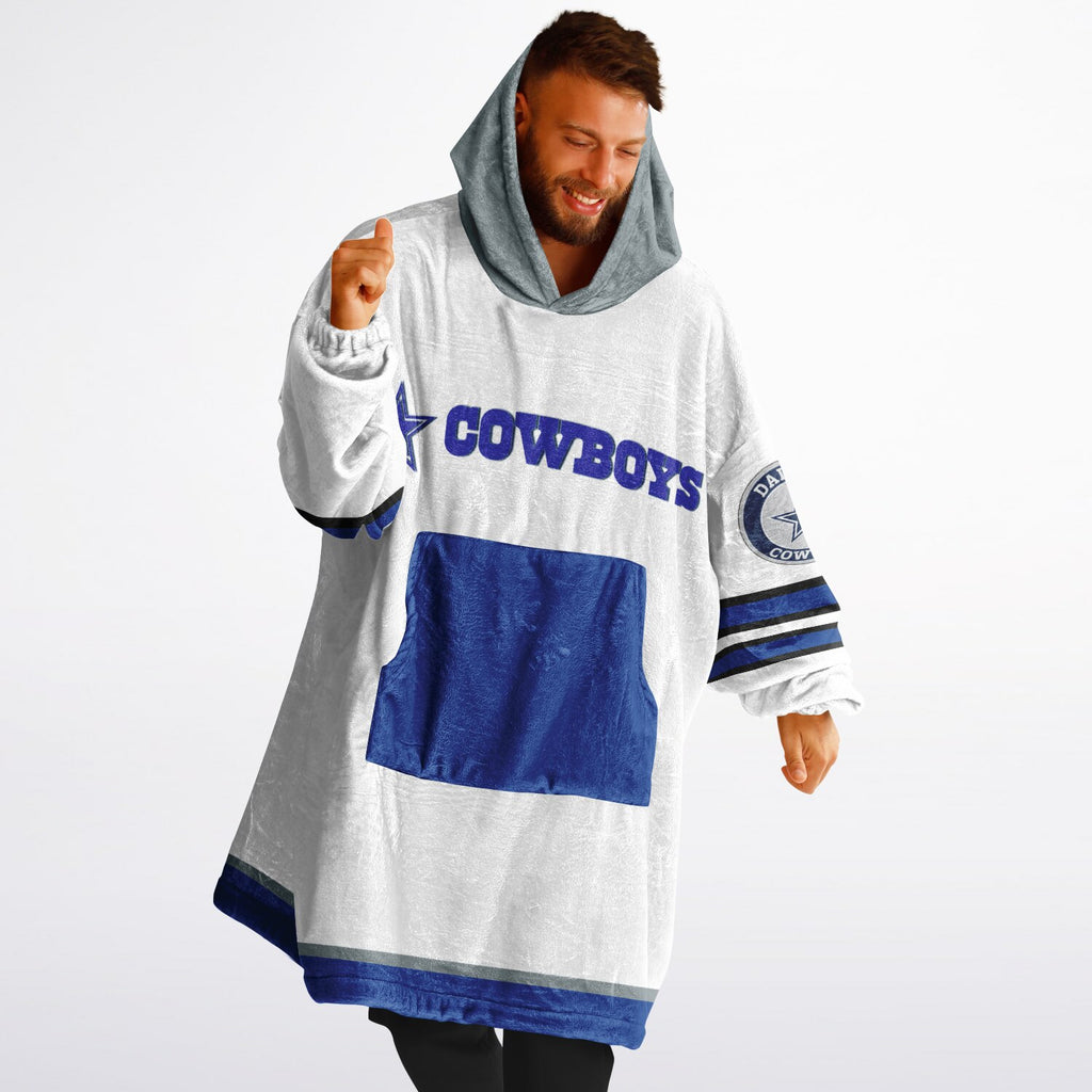 Cowboys White Adult Game Day Lounge Hoodie