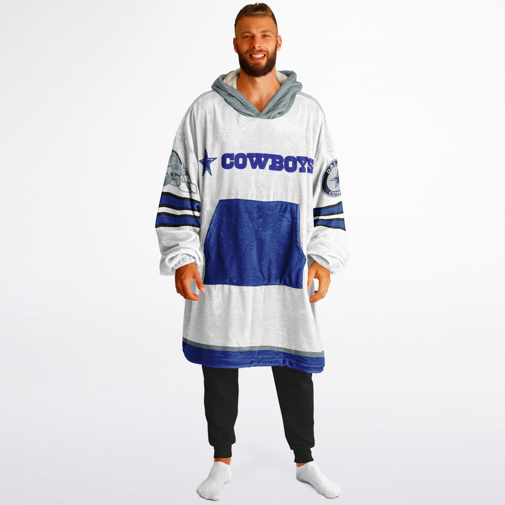 Cowboys White Adult Game Day Lounge Hoodie