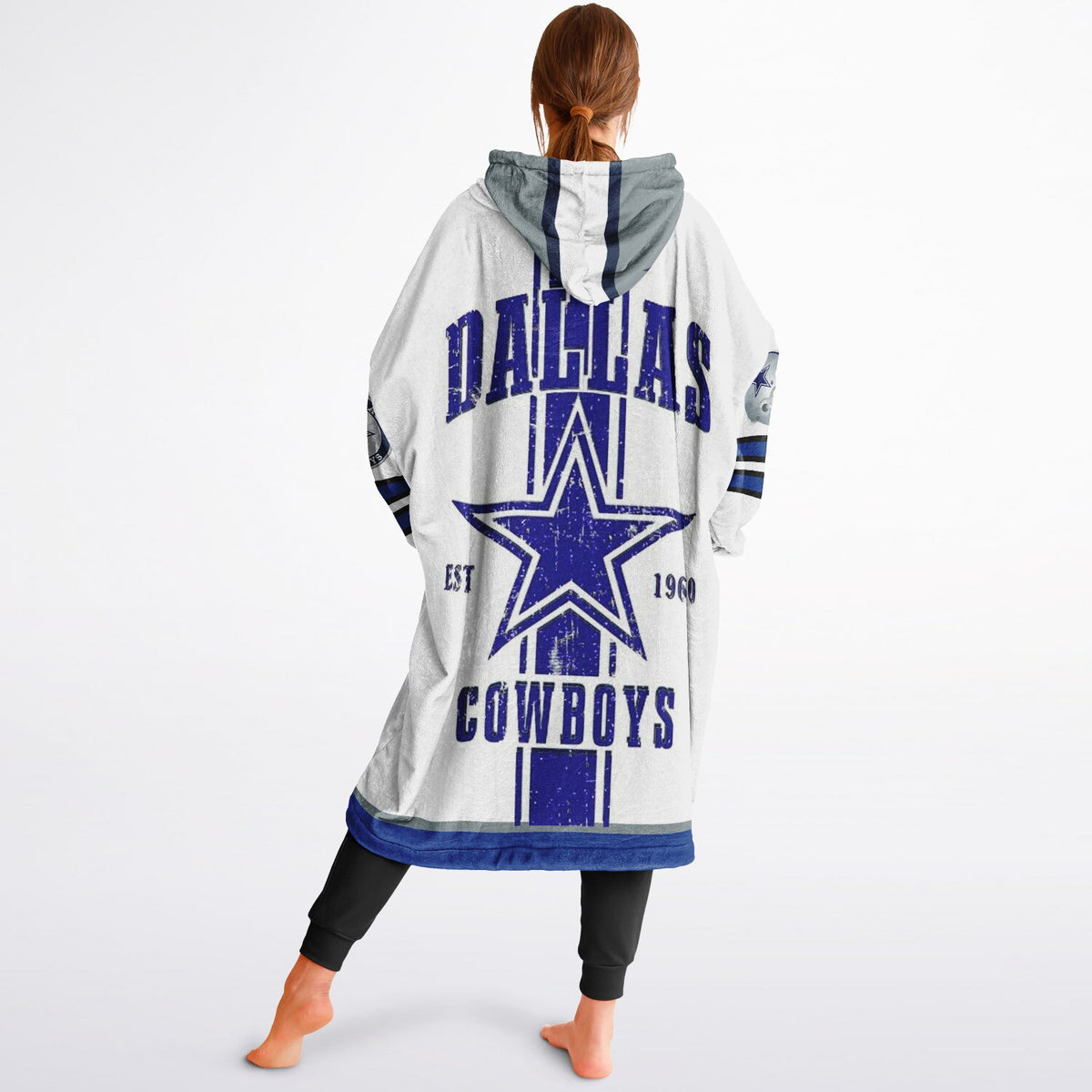 Cowboys White Adult Game Day Lounge Hoodie