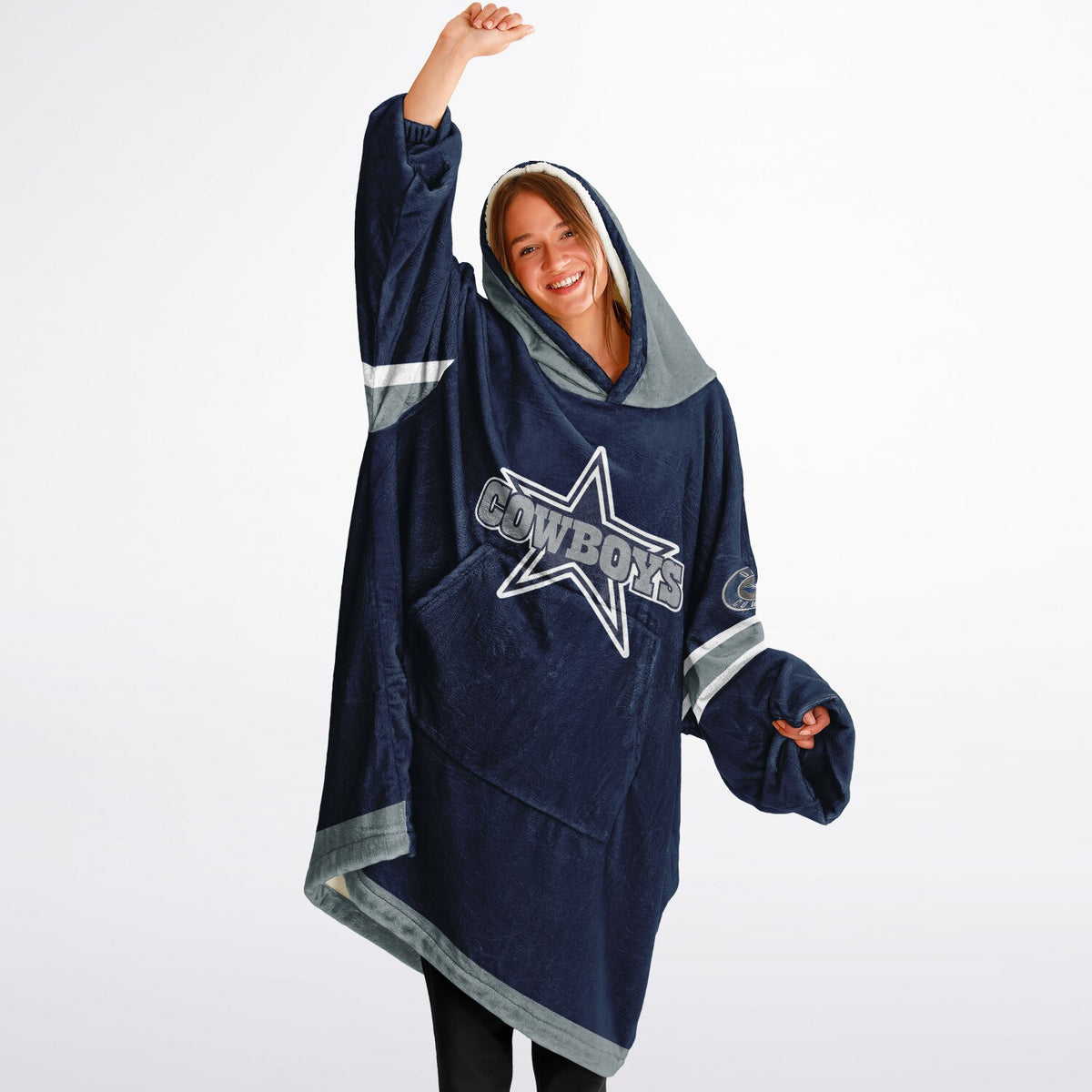 Cowboys Dark Blue Adult Game Day Lounge Hoodie