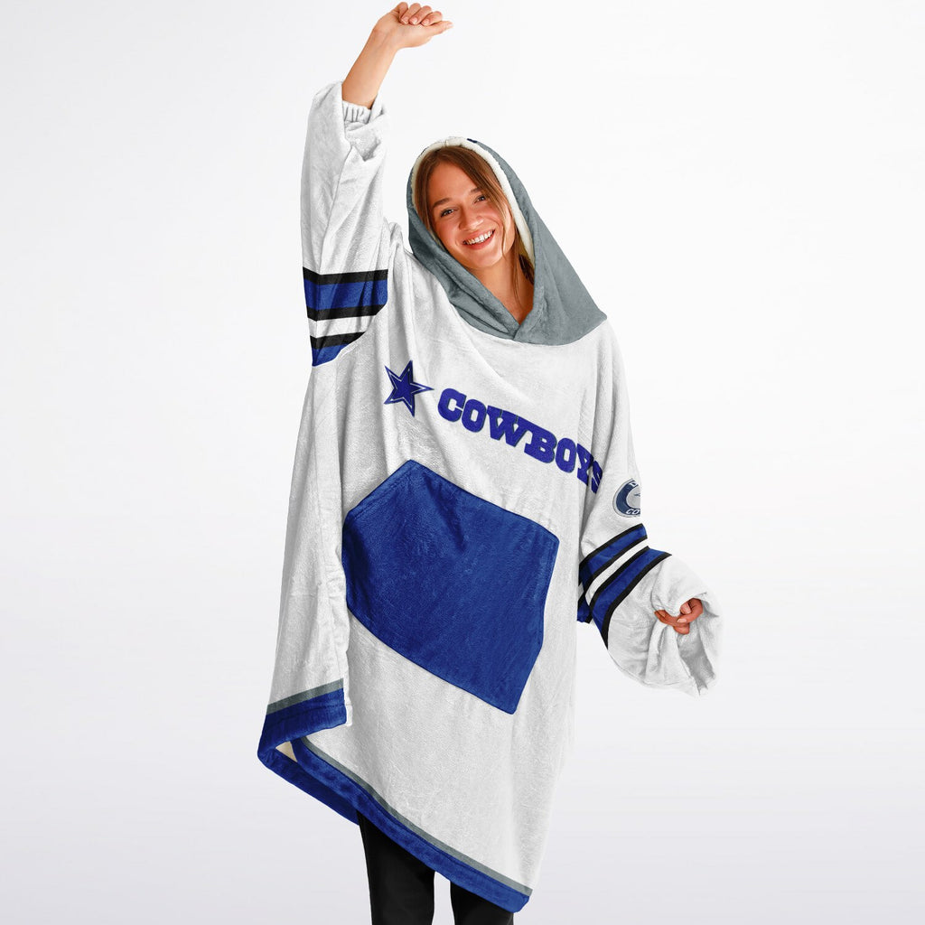 Cowboys White Adult Game Day Lounge Hoodie