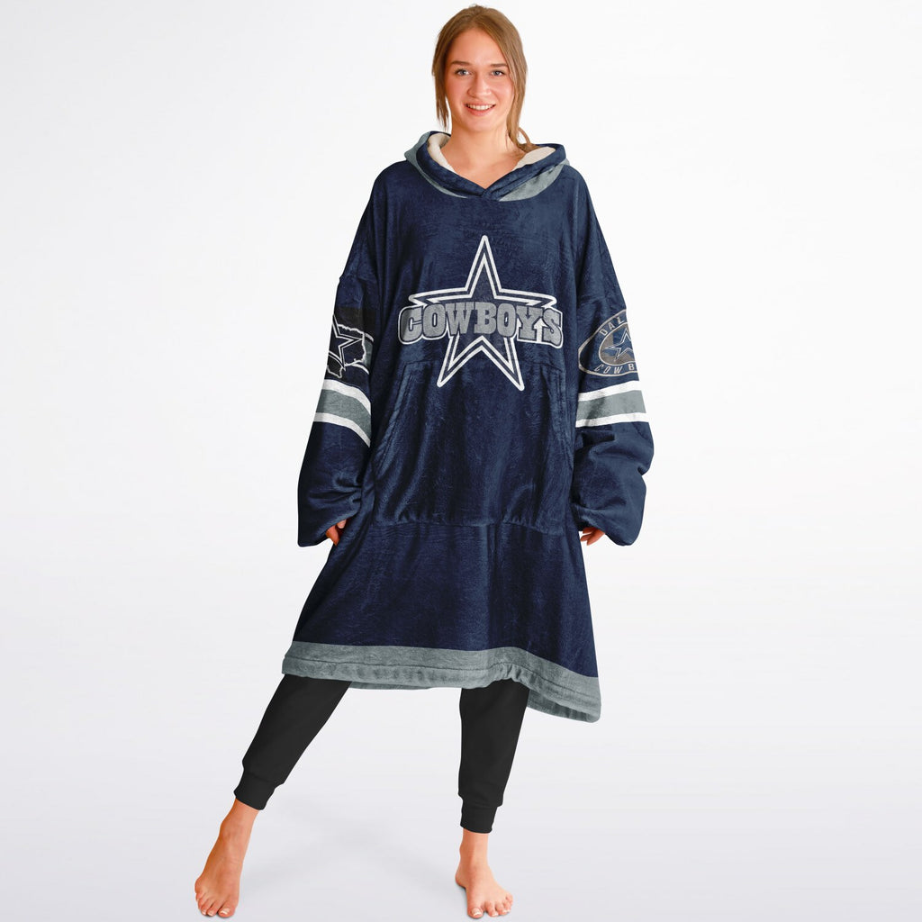 Cowboys Dark Blue Adult Game Day Lounge Hoodie