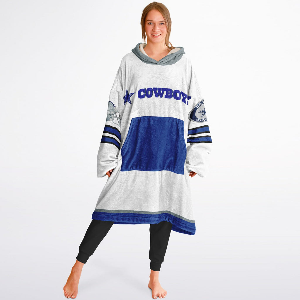 Cowboys White Adult Game Day Lounge Hoodie
