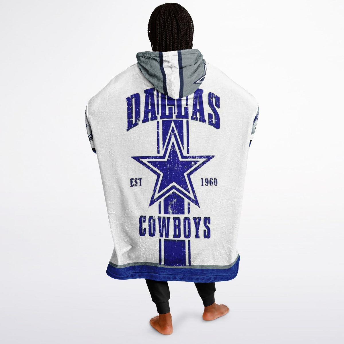 Cowboys White Adult Game Day Lounge Hoodie