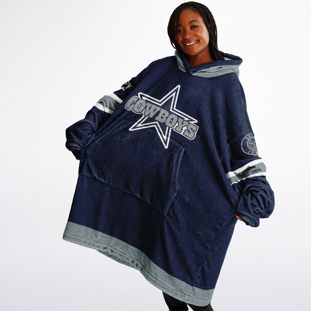Cowboys Dark Blue Adult Game Day Lounge Hoodie