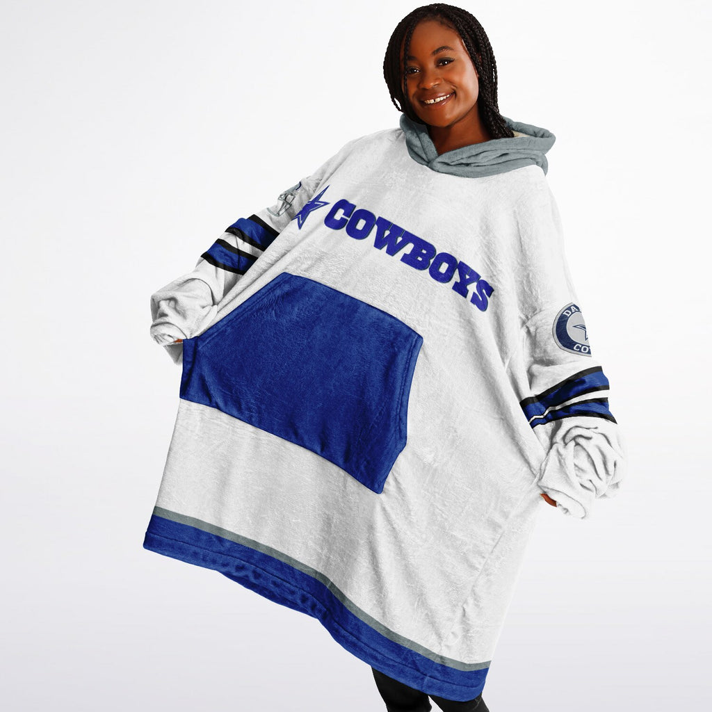 Cowboys White Adult Game Day Lounge Hoodie